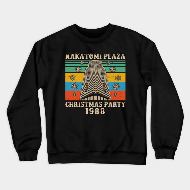 Nakatomi Plaza Christmas Party 1988 Vintage Crewneck Sweatshirt by Raul Caldwell